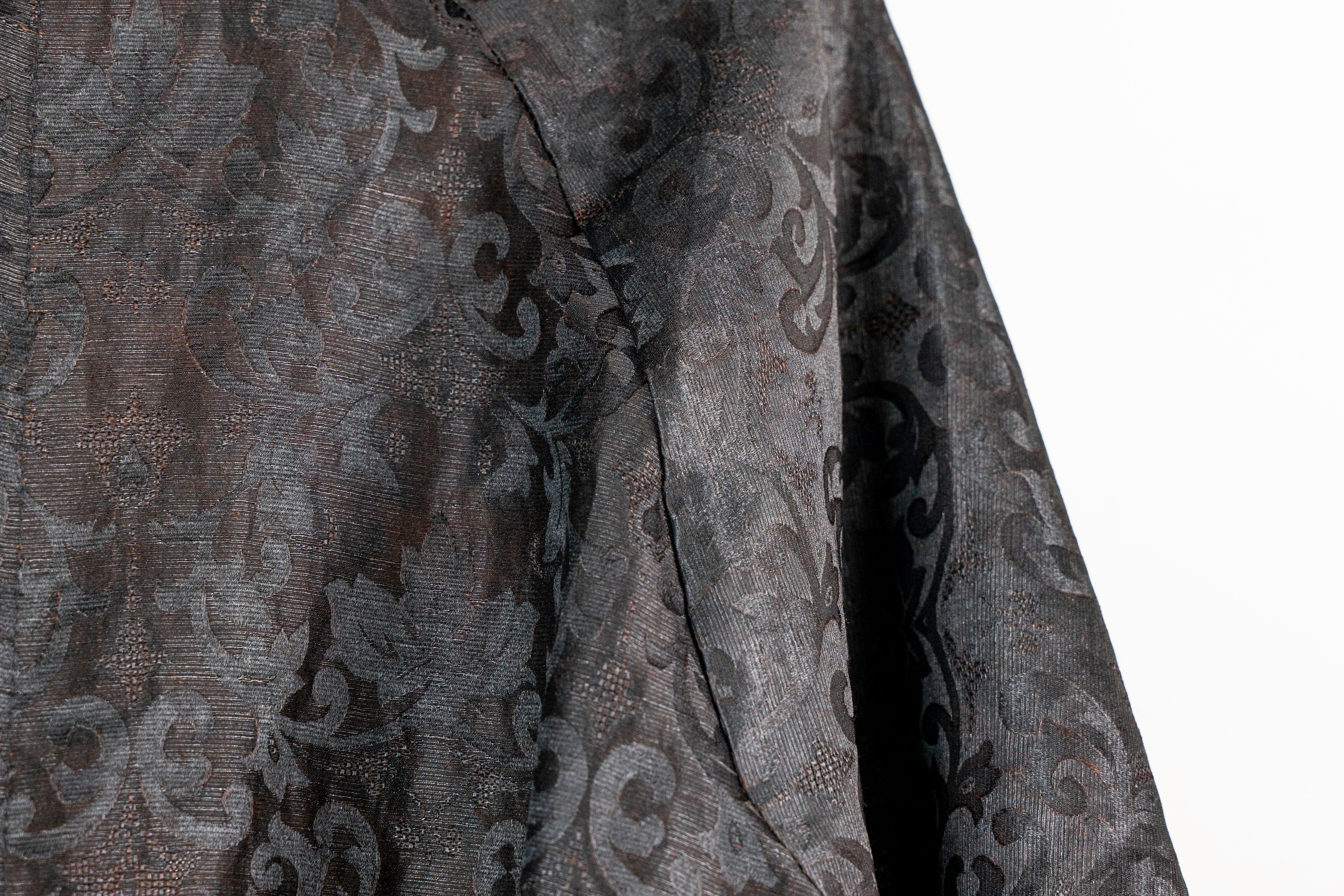 Silk Linen Jacquard Xiangyunsha Trimmed Blouse – Timeless Elegance - Yunsoar