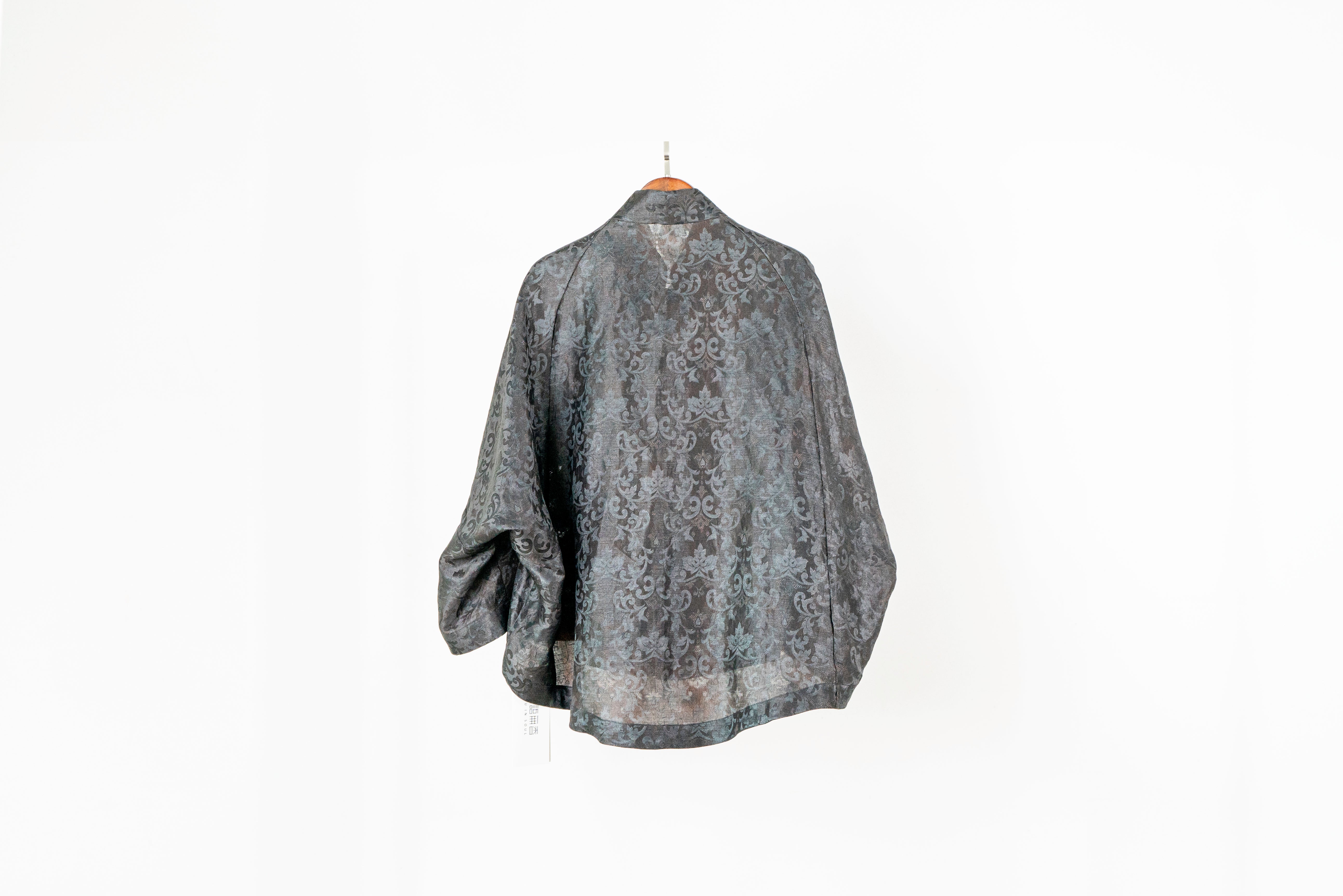 Silk Linen Jacquard Xiangyunsha Trimmed Blouse – Timeless Elegance - Yunsoar