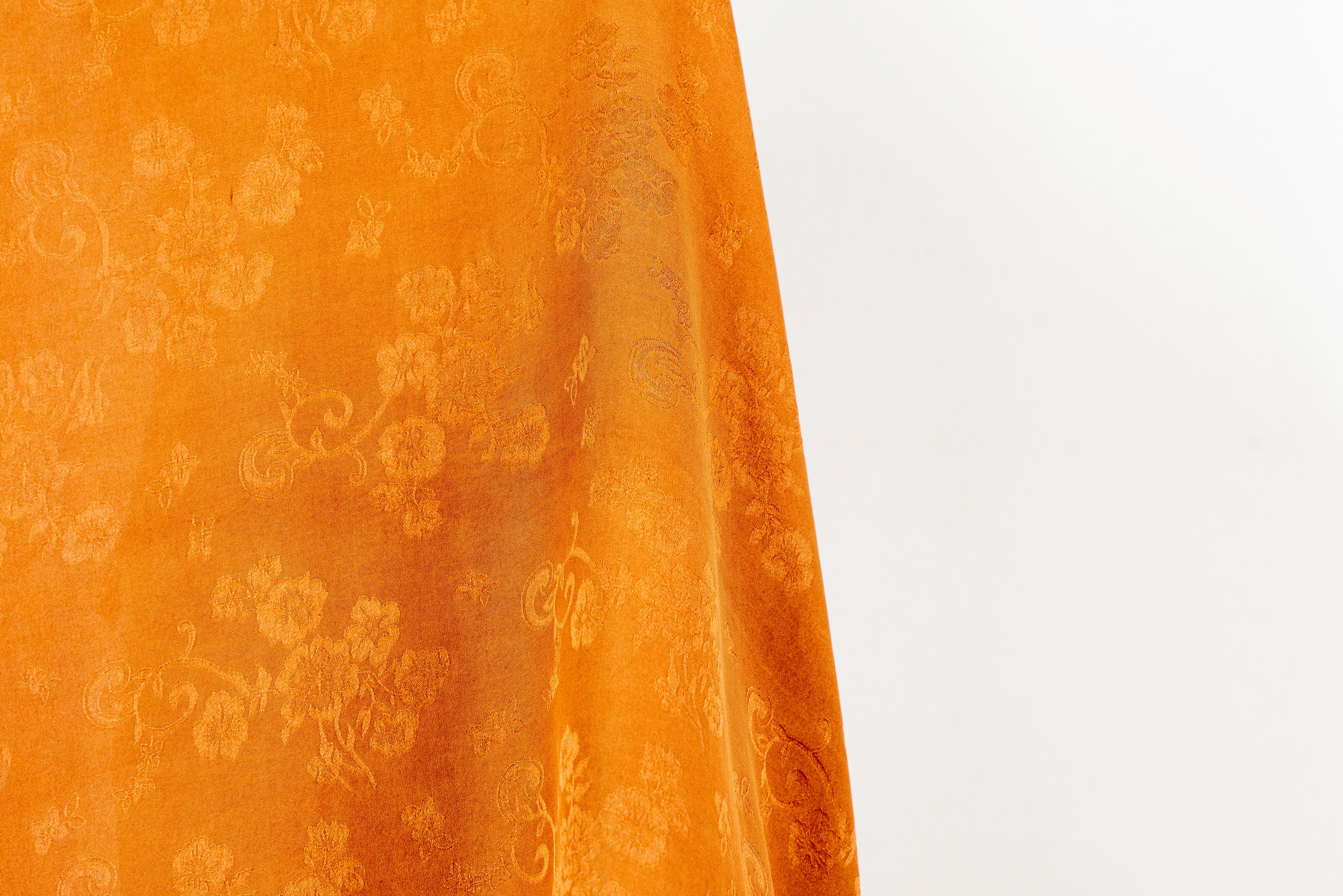 Jacquard Red Xiangyun Silk Jacket with Toggle Closure - Yunsoar