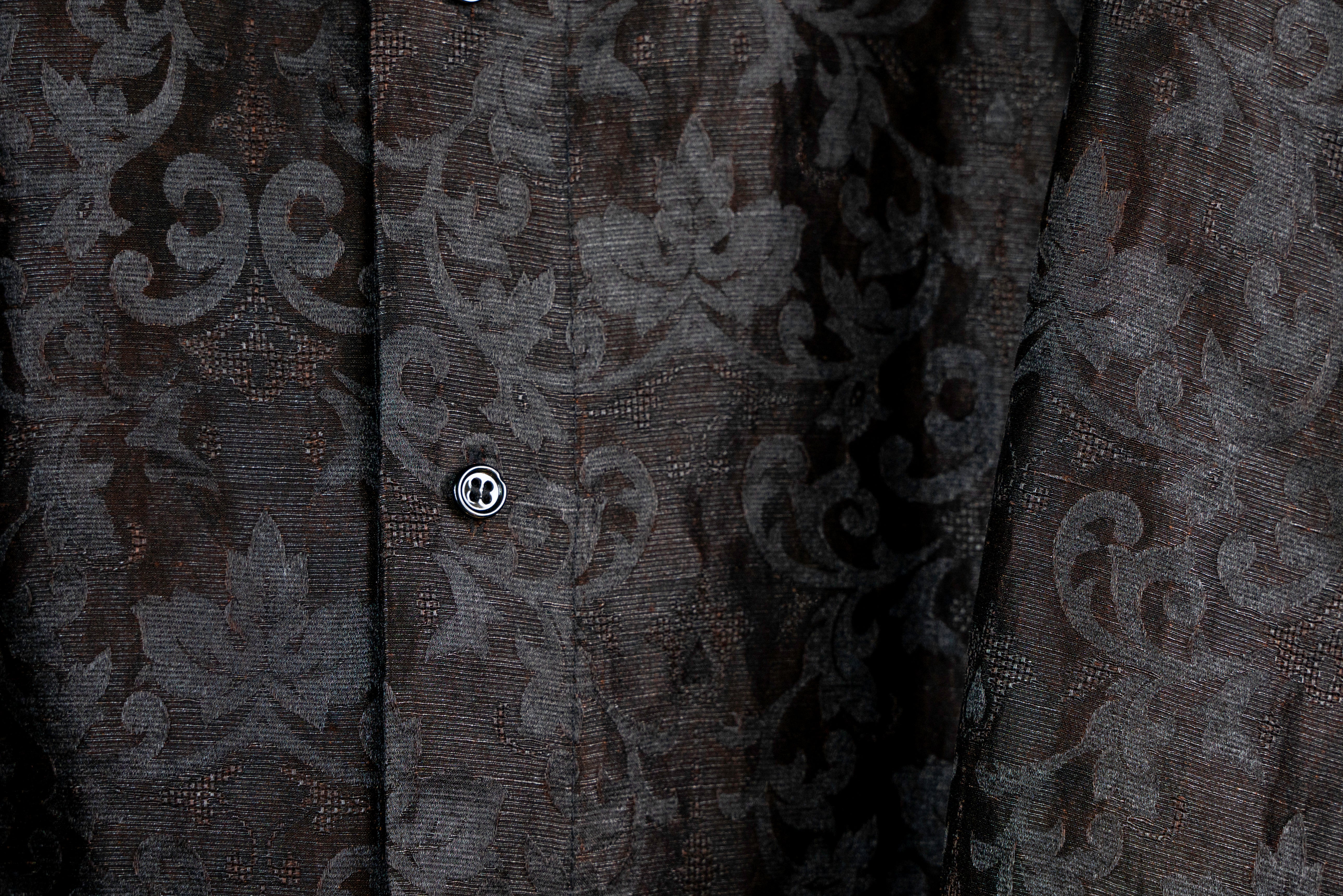 Silk Linen Jacquard Xiangyunsha Trimmed Blouse – Timeless Elegance - Yunsoar